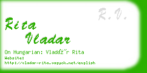 rita vladar business card